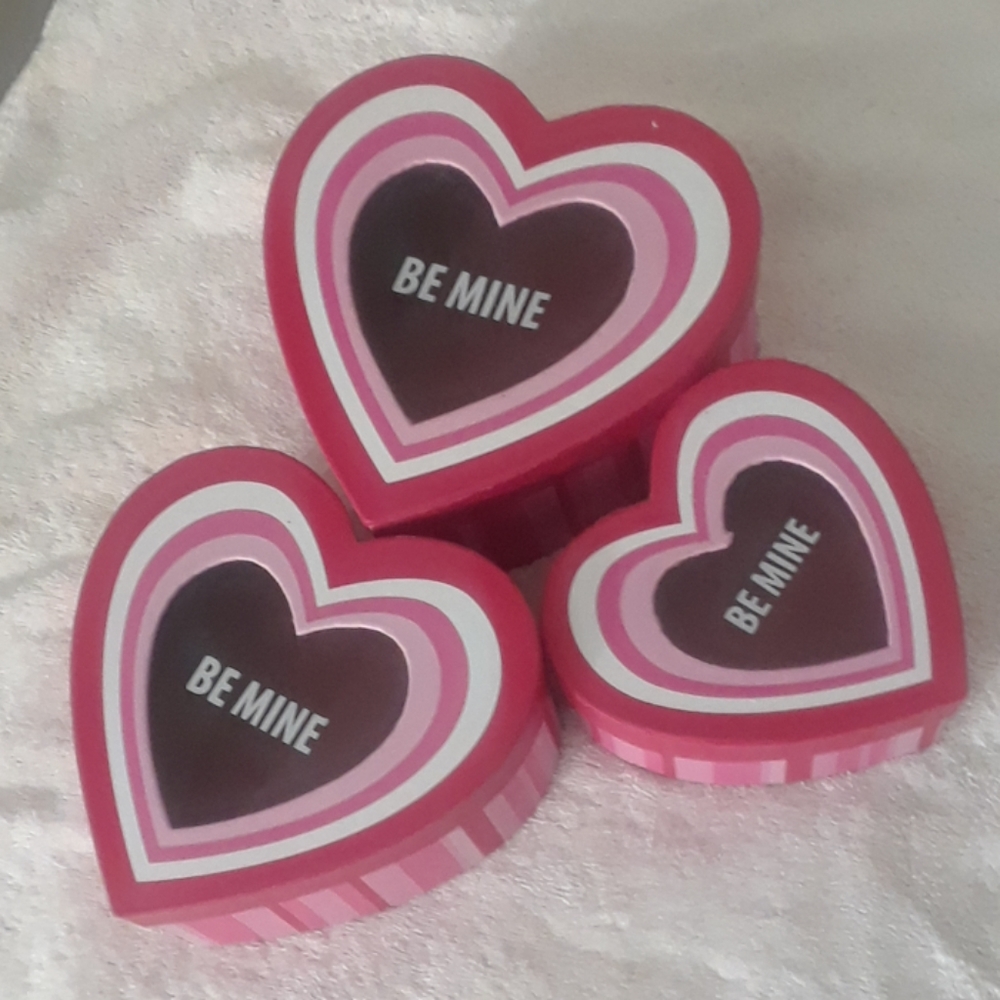 3 Be Mine  Heart shaped Gift Boxes.